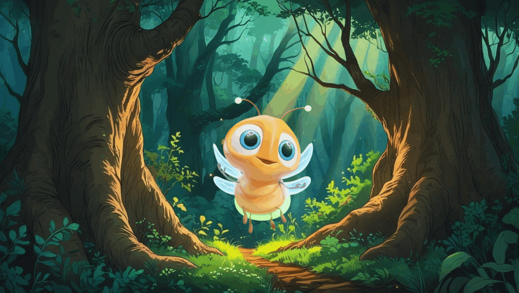 limi the firefly in an enchanted forest