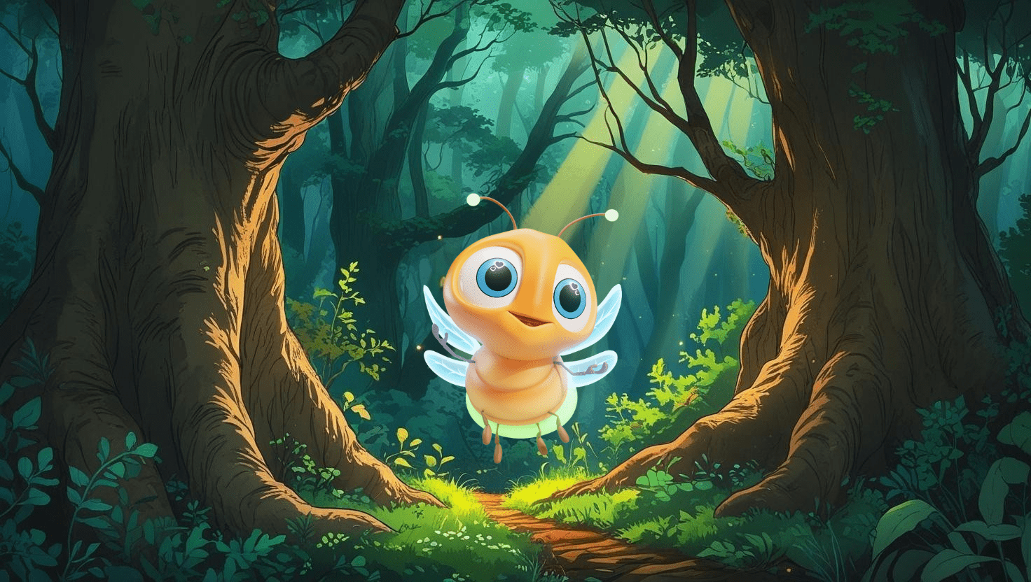 limi the firefly in an enchanted forest