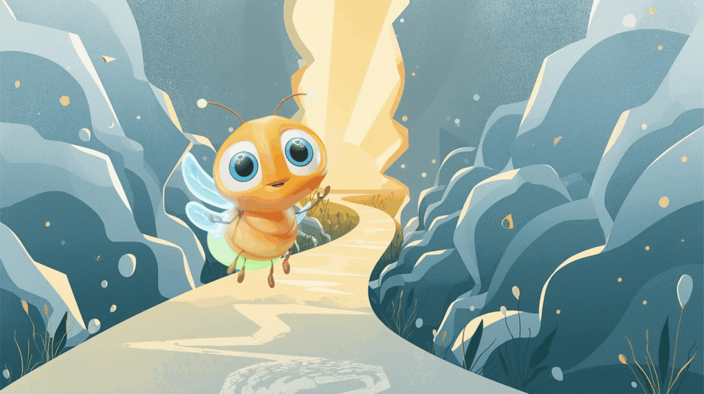 lumi the firefly showing the way through